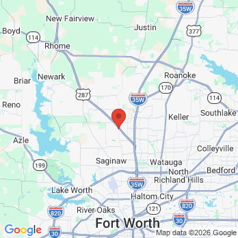 Map to Blue Mound Dental office in Fort Worth, TX