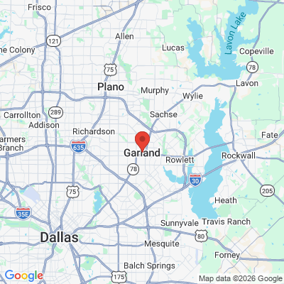 Map to  office in Garland, TX