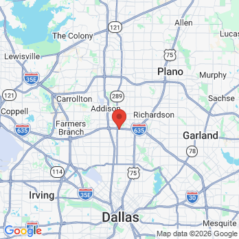 Map to Lynn Dental Care office in Dallas, TX