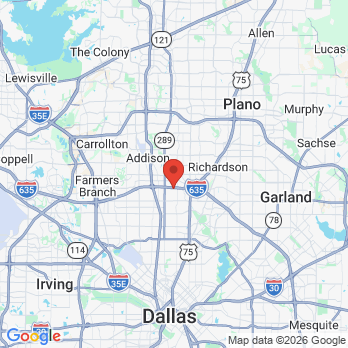 Map to Superior Smiles office in Dallas, TX