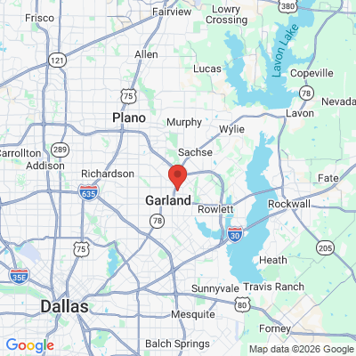 Map to  office in Garland, TX