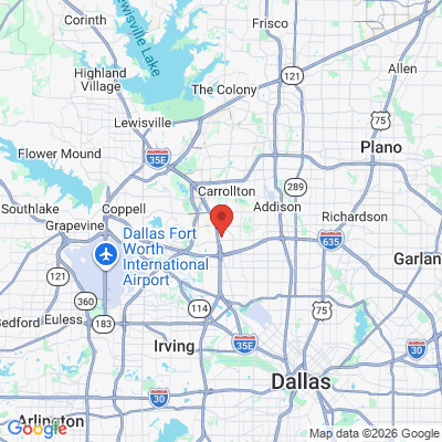 Map to  office in Farmers Branch, TX