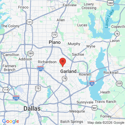 Map to  office in Garland, TX