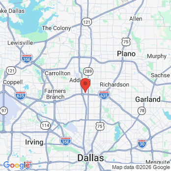Map to Midtown Family Dentistry office in Dallas, TX