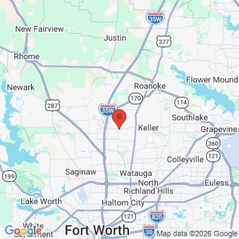 Map to West Keller Dental office in Fort Worth, TX