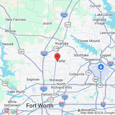 Map to  office in Keller, TX