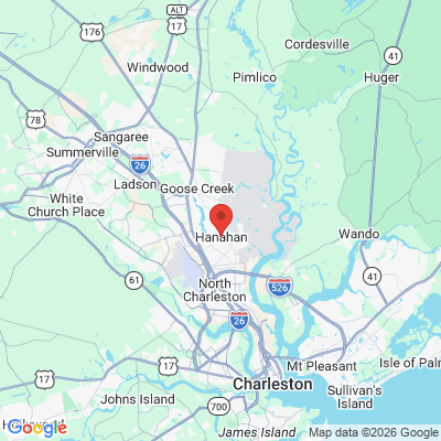 Map to  office in Hanahan, SC