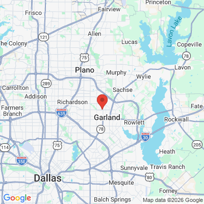 Map to  office in Garland, TX