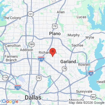 Map to Kathryn Jodry, DDS office in Richardson, TX