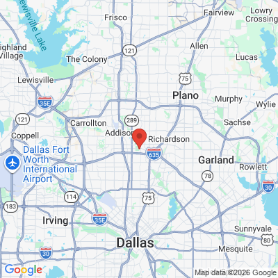 Map to  office in Dallas, TX