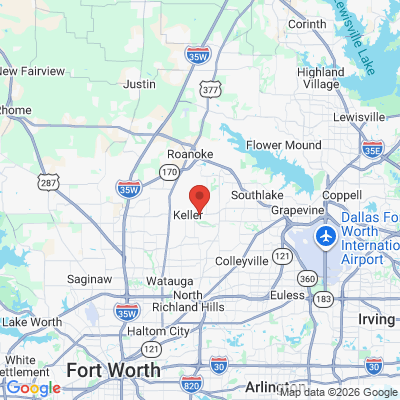Map to  office in Keller, TX