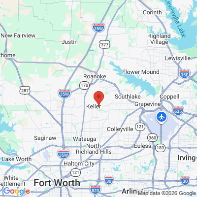 Map to  office in Keller, TX