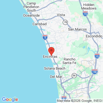 Map to Dunlap Dentistry office in Encinitas, CA