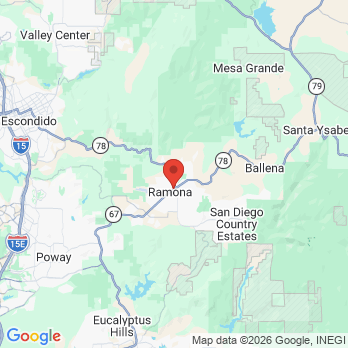 Map to Estates Dental office in Ramona, CA