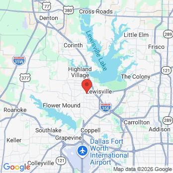 Map to All About You dental  office in Lewisville, TX