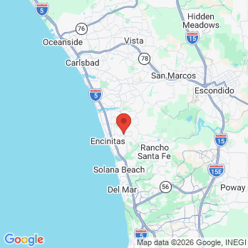 Map to Pacific Dental Center office in Encinitas, CA