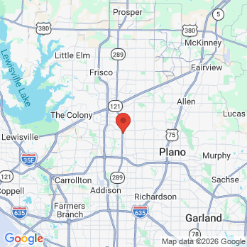 Map to Lakeside Dental office in Plano, TX