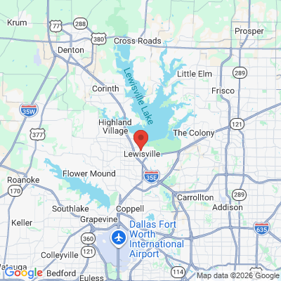 Map to  office in Lewisville, TX
