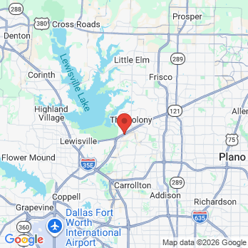 Map to D. Dental office in The Colony, TX