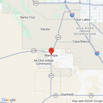 Map to Maricopa Family Dentistry and Orthodontics office in Maricopa, AZ