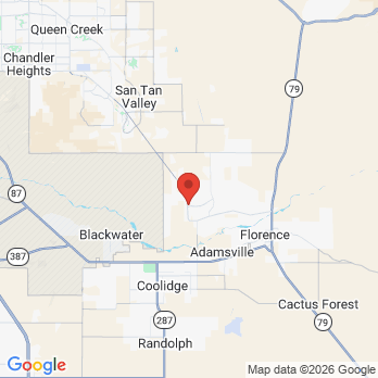 Map to Merril Ranch Family Dental office in Florence, AZ