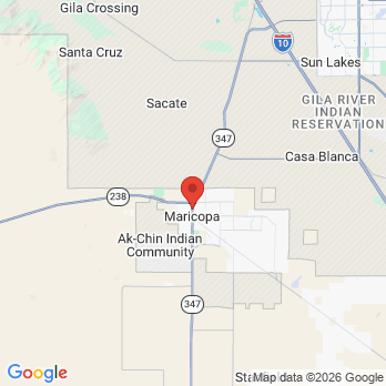 Map to Edison Family Dental Care office in Maricopa, AZ