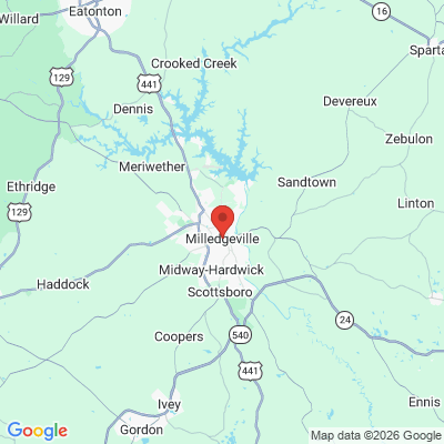 Map to  office in Milledgeville, GA