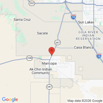 Map to Super Smiles  office in Maricopa, AZ