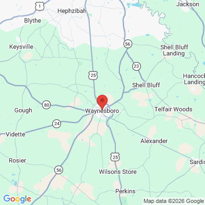Map to  office in Waynesboro, GA