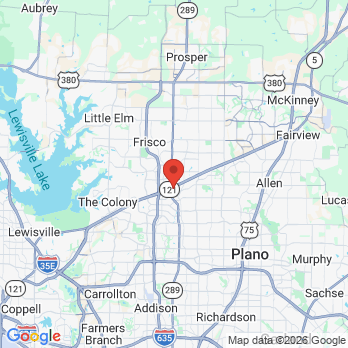 Map to texas dental specialists office in Plano, TX