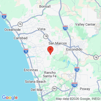 Map to The Hills Family Dentistry office in San Marcos, CA