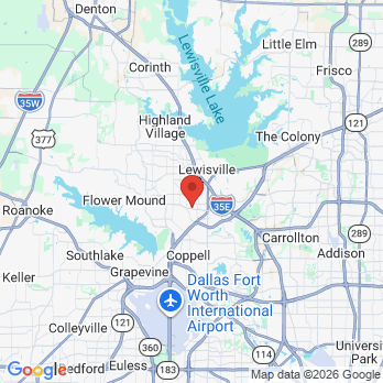 Map to Serene smiles dentistry  office in Lewisville, TX