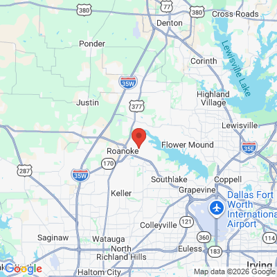 Map to  office in Roanoke, TX