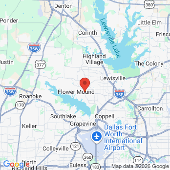 Map to Titensor Dental office in Flower Mound, TX