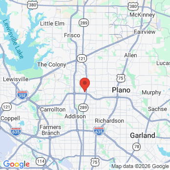 Map to Parkway Vista Dental office in Plano, TX