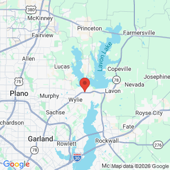 Map to Indus Family Dental office in Wylie, TX