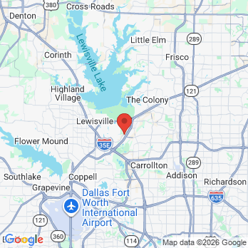 Map to Carrollton Dentistry office in Carrollton, TX