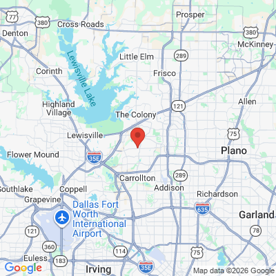 Map to  office in Carrollton, TX
