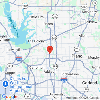 Map to Dental Resort office in Plano, TX