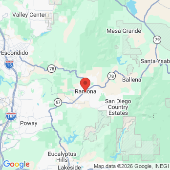 Map to Dr. Brandon Jergensen, DDS office in Ramona, CA