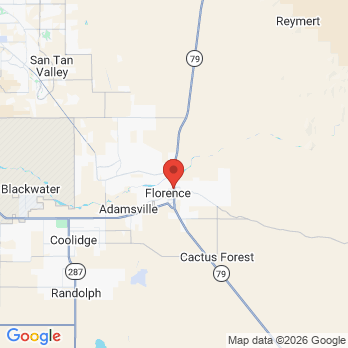 Map to Florence Family Dentistry office in Florence, AZ