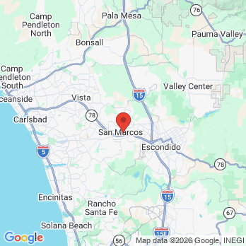 Map to Krylow Dental office in San Marcos, CA