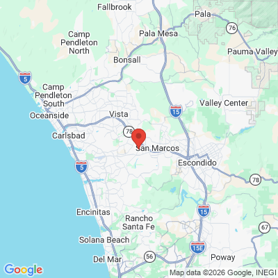 Map to North Coast Dental Implants & Cosmetics office in San Marcos, CA