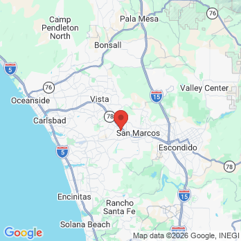 Map to San Marcos Dental Center office in San Marcos, CA