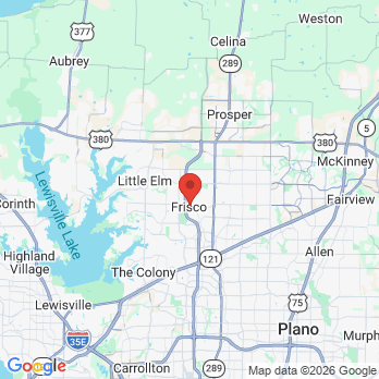 Map to FRISCO SQUARE DENTAL office in Frisco, TX