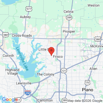 Map to NewSmiles Dental office in Frisco, TX