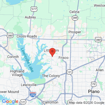 Map to Lake Pointe Dental of Frisco office in Frisco, TX