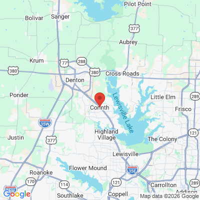 Map to  office in Corinth, TX
