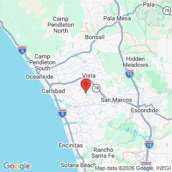 Map to Shadowridge Orthodontics office in Vista, CA