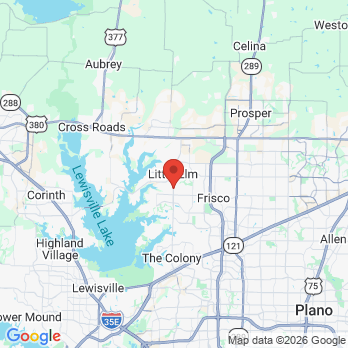 Map to Precision Smiles office in Frisco, TX